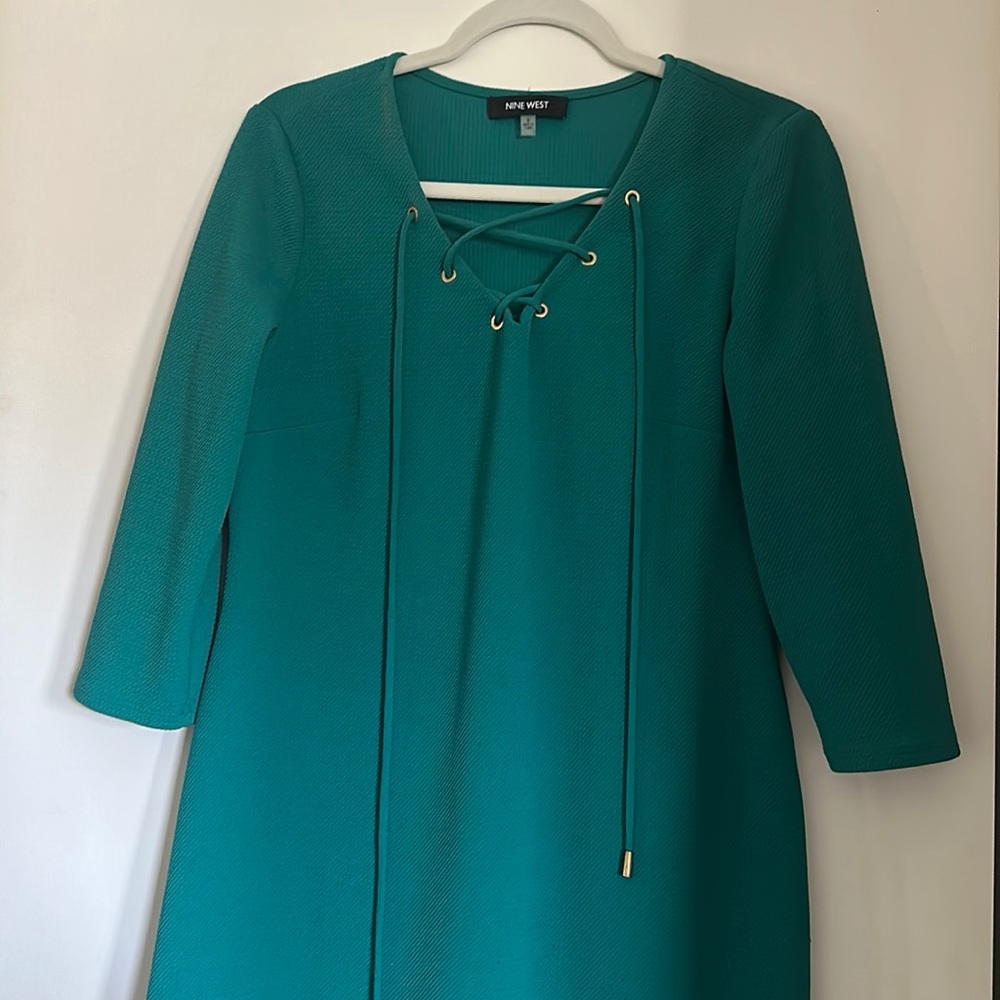 Green tie dress